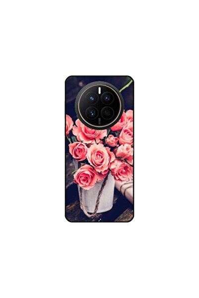 Atlas Husa personalizata si Folie de Silicon Huawei Mate 50 Pro, Flowers #22,...