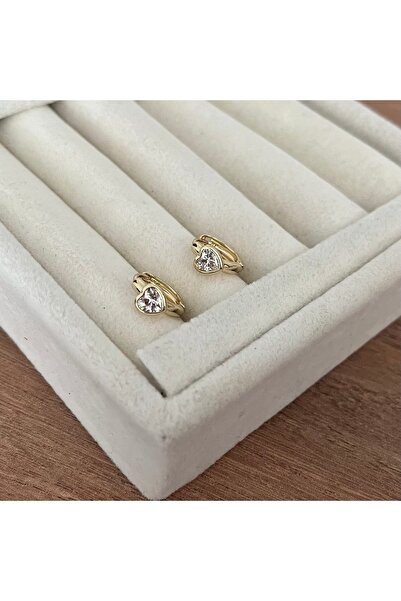 ATELİER GİZEM Xuping kararmaz gold kalp çelik çocuk küpe