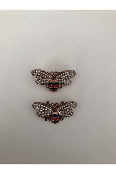 KumaşEvi Taşlı Metal Arı - Ayakkabı ve Aksesuar Tokası – Şık Süsleme Klipsi (...