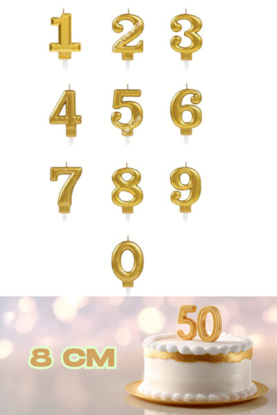 Baloncu Nene Gold Doğum Günü Pasta Mumu Yaş Doğum Günü Mumu