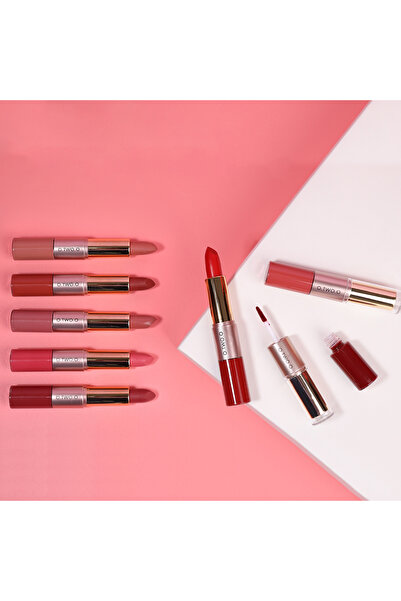 O.TWO.O Cosmetics ملمع شفاه O.TWO.O مخملي مطفي - أحمر شفاه سائل طويل الأمد بر...