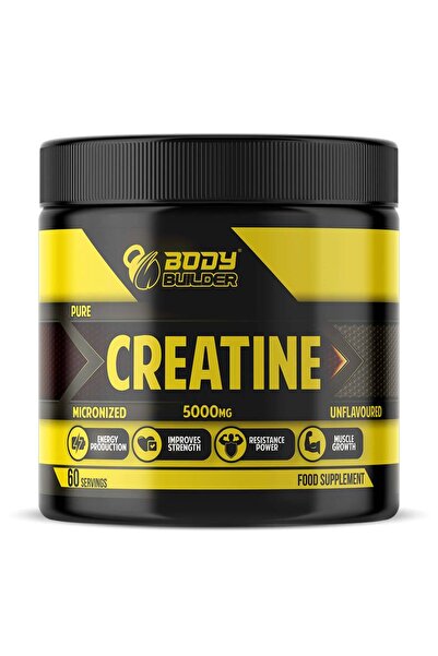 Body Builder كرياتين أحادي الهيدرات لبناء الجسم، 60 حصة، بدون نكهة، 5 جرام