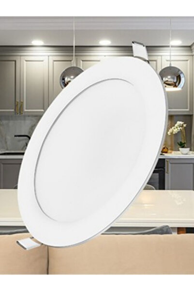 CFR 12w Tasarruflu Led Yuvarlak Beyaz Işık Sıva Altı Panel Tavan Spotu 1,2,3,4,5,6,8,10,100-ADET