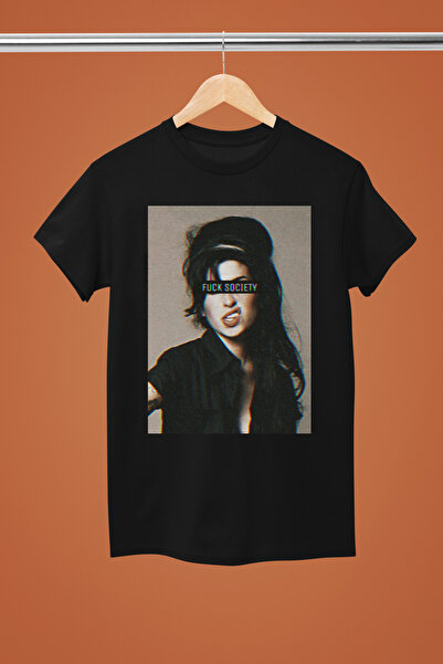 MAGORS TRIUC REGULAR DE BUMBAC CU Gâtul turnat cu mânecă scurtă AMY WINEHOUSE