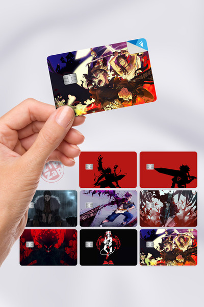 ZipZap ملصق تغليف بطاقات بلاك كلوفر 8 قطع