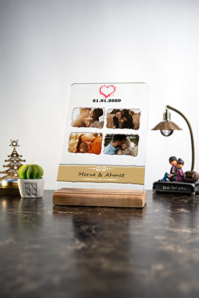 Modiwa Design Kişiye Özel Sevgililer Günü 4 Fotoğraflı Seni Seviyorum Tarihli...
