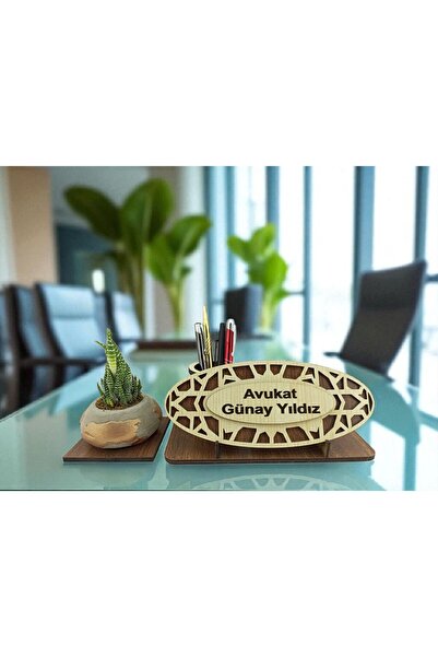 AYIŞIĞI HEDİYELİK Kişiye Özel Ofis Masa İsimlik Karvizitlik Dünya saksıda Can...