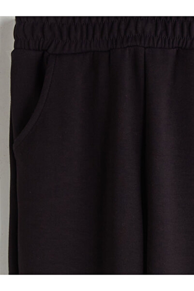 LC Waikiki Siyah Beli Lastikli Kız Çocuk Jogger Eşofman Altı