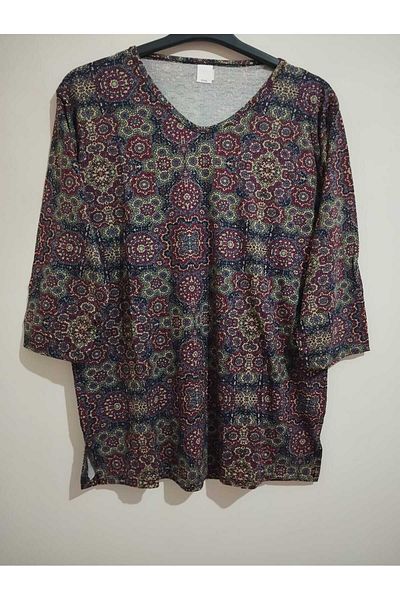 anne moda ankara Full Summer Capri Sleeve 95% Viscose Anti-Sweat Blouse