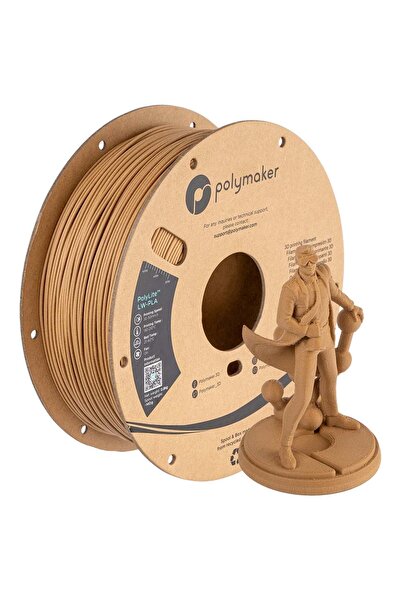 Polymaker PolyLite LW-PLA Filament Ahşap – Hafif ve Stabil 3D Baskı