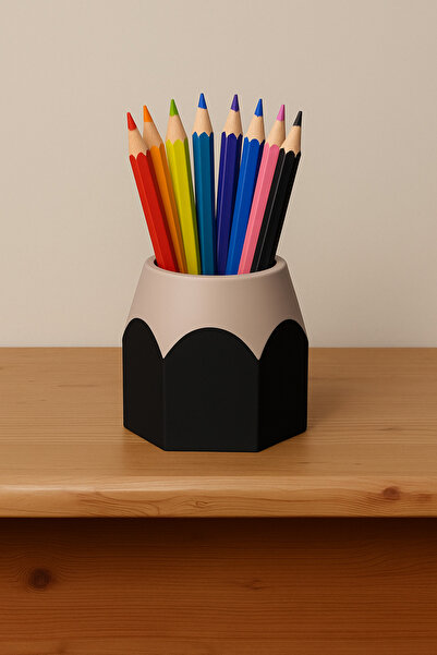 krh 3d print Kalem Kutusu – Renkli Kurşun Kalem Tasarımlı, Masaüstü Düzenleyi...