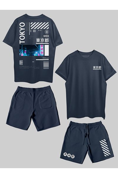 THREADCURRY Night in Tokyo Printed Co-ord Set for Men & Women