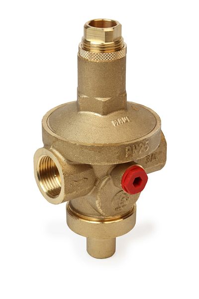 GIACOMINI R153MY005 diaphragm pressure reducer, FI, G 1", 1.5-7 bar, CR brass, PN25