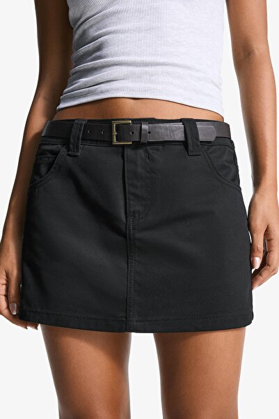 Bershka Belted mini skirt