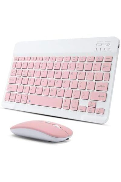 O Ozone مجموعة لوحة مفاتيح وماوس بلوتوث فائقة النحافة، لوحة مفاتيح وماوس لاسلكية محمولة قابلة لإعادة الشحن