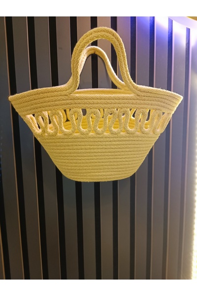 Home Minimalist Elegant Cute Handmade Knitted Design Tricot Hand Bag