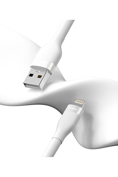 Ringke كابل شحن سريع باستيل | USB Type A إلى Lightning | 2 متر أبيض