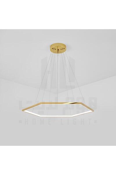 homelight ثريا مودرن ليد سداسية ذهبي 60 سم