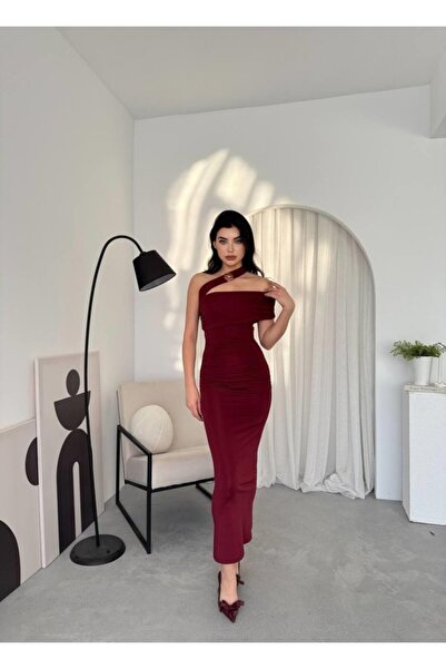 ALPACO Rochie cu umăr încrucișat Reta -COLECȚIE