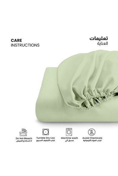 COTTON HOME Supersoft 1 Piece Fitted Sheet 120x200+25cm Single Size Bed Sheet Deep Pocket Design for Secure Fit