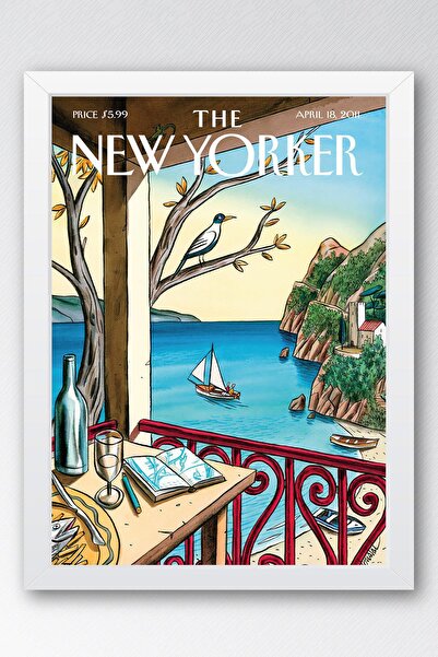 Saturn Pictură înrămată The New Yorker 18 aprilie 2011 - Maria Kalman Masă pe...