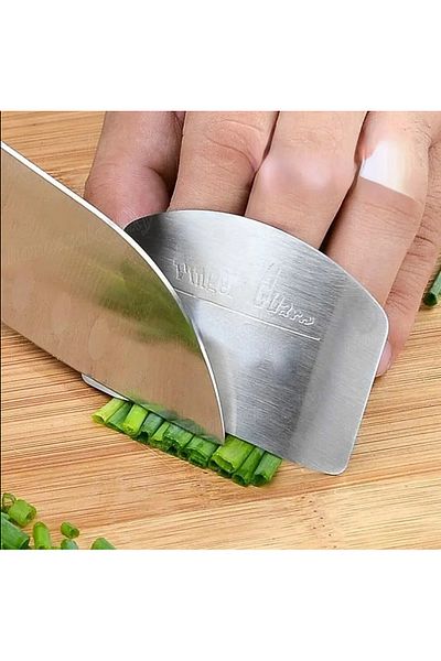 Home Stainless Steel Kitchen Finger Protector – Vegetable Chopping and Slicing Safety Apparatus