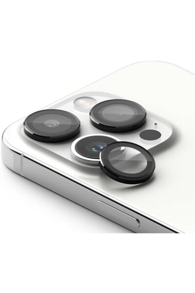 Ringke آيفون 15 برو | إطار عدسة الكاميرا الزجاجي | أسود