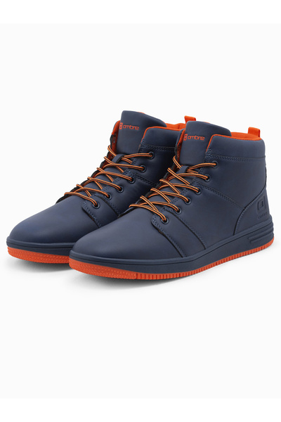 OMBRE Isolierte Herren-Sneaker-Stiefeletten - Marineblau V3 OM-FOSH-0123
