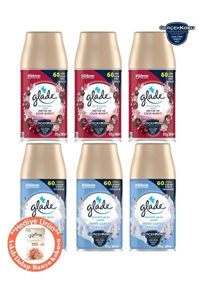 Glade Oda Kokusu, Otomatik Sprey Yedek 3XMeyve Ve Çiçek Buketi, 3XTemiz Çarşa...