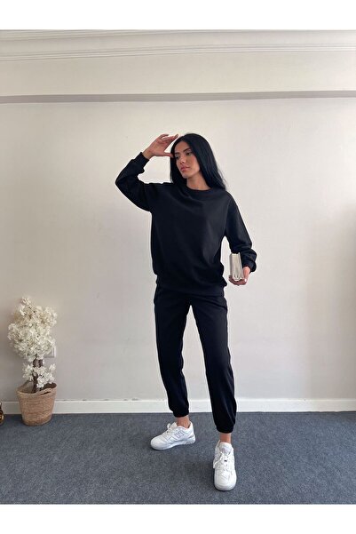 OEM Women's Black Tracksuit with Blouse and Pants - M(38)