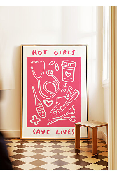 ARTHOUSECOLLECTIVE Poster medical - 23 - Hot Girls Save Lives - Poster fără c...