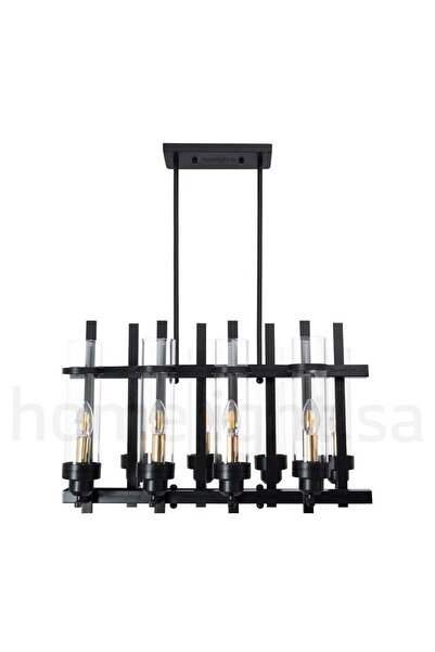 homelight ثريا ستايل امريكي اسود 8 رؤوس