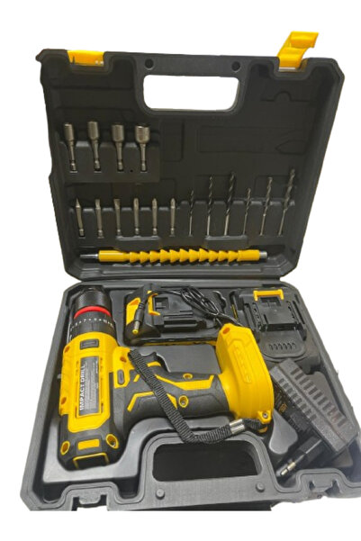 Genel Markalar ASR232 Profesyonel 12V Dijital Ekranlı Akülü Vidalama Matkap S...