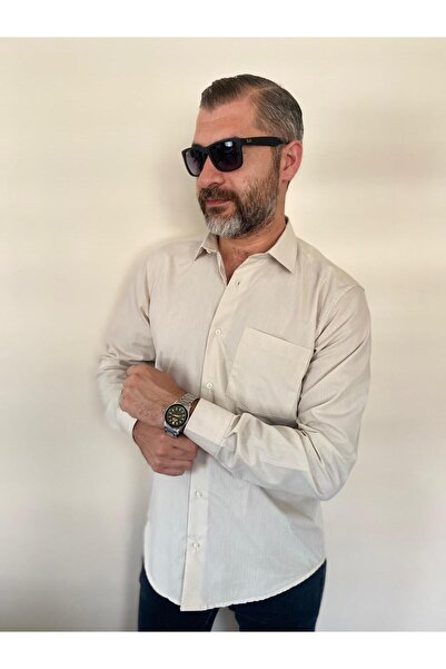 BENESSE Дакрон з кишенями, класичний широкий крій, легко прасується, з довгими рукавами, краватка, комір сорочки