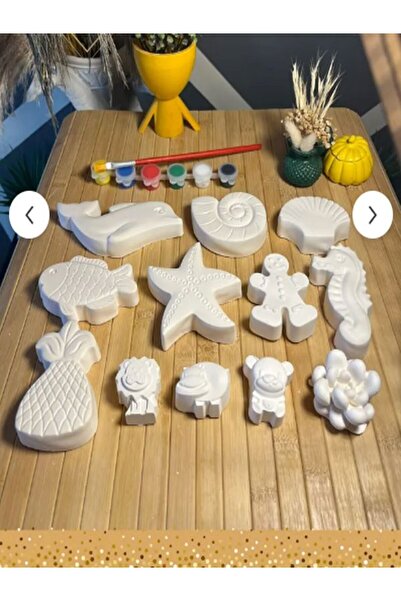 magnocandles 12 Adet Xl Boy Deniz Hayvanları Taş Boyama Seti Anne Ve Çocuk Et...
