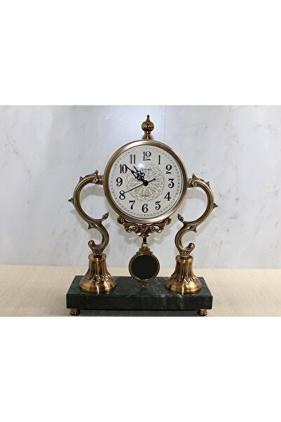 Store Altı Mermer Sarkaşlı Masa Üstü Saat 29*42 Cm – Dekoratif ve Şık Tasarım