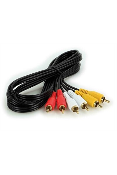dalip Cablu audio 3 RCA la 3 RCA, 5 metri, multicolor