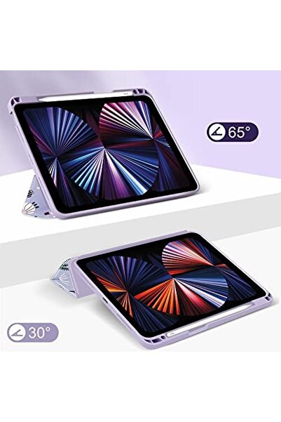 O Ozone حافظة لجهاز iPad Pro 12.9 2021/2020/2018، خاصية السكون/الاستيقاظ التلقائي مع حامل قلم، مضادة للصدمات
