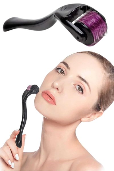 izbul Dermaroller Titanium 540 Needle 1 mm Suitable for Hair Eyebrow Beard Serum Use