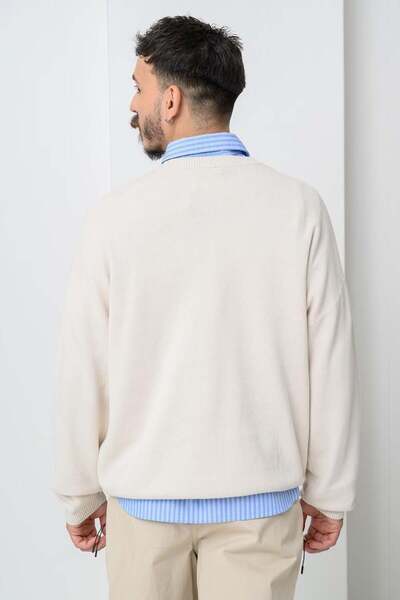 Jack & Jones JCOSIGNAL Πλεκτό μπλουζάκι με λαιμόκοψη στρογγυλό Rainy Day 12283545-RA