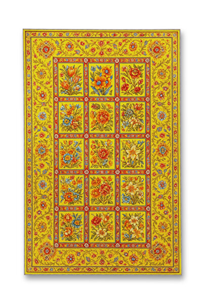 Rugs Modern Halı MOSSO Sarı Temalı Desen Dokuma Taban Modern Dekoratif Halı m...