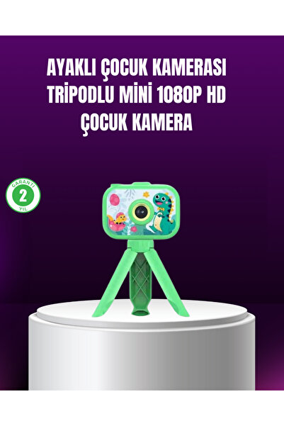 Clevora 1080P HD Çocuk Vlog Kamerası – Tripod ve Eğitici Oyunlarl