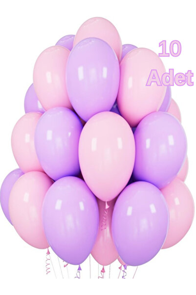 Baloncu Dükkanı Mor Ve Açık Pembe Balonlar Parlak Parti Balonu Mezuniyet, Niş...