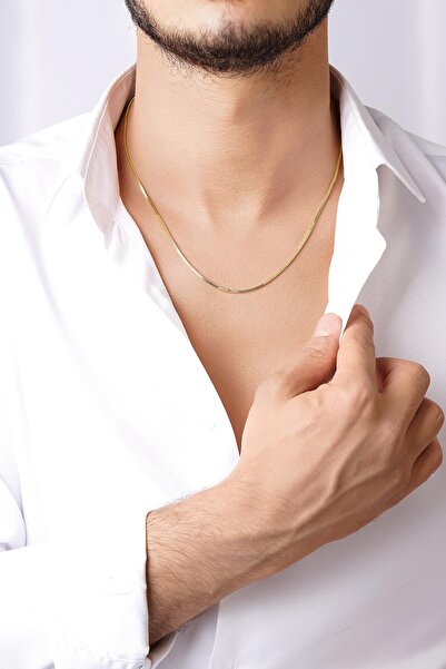 Fiyonk Kuyumculuk 14 Ayar Altın Kolye Erkek Küp Zincir