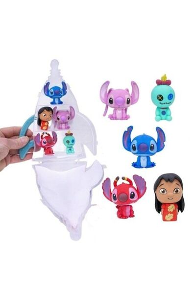 Disney Set 5 Figurine 3D Puzzle Eraser + Cutie de Depozitare, Disney, Lilo & Stitch