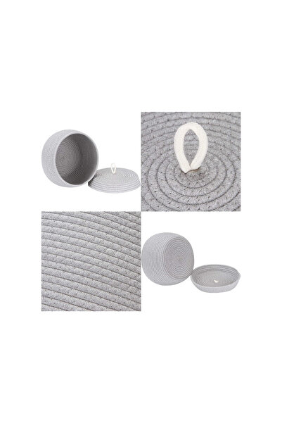 sfb Natural Jute Wicker 23 X 27 cm Potato Onion Basket for Kitchen and Pantry Storage Organizer with Lid