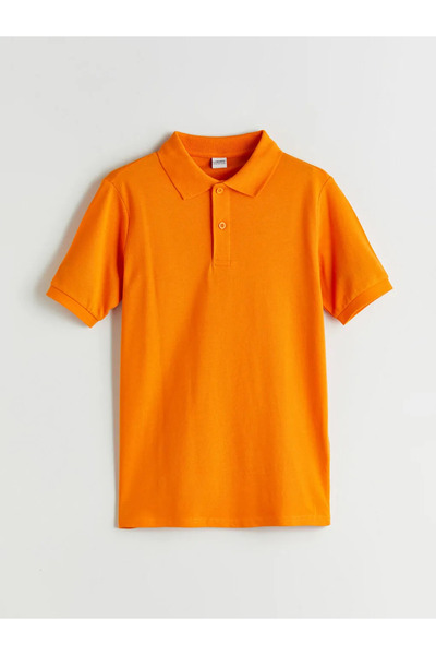 LC Waikiki Lcw Kidsorange Polo Neck Boy's T-Shirt