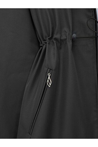 ALPACO Παλτό Çıkma με κουκούλα με μεταλλική λεπτομέρεια αστεριού -Μαύρο