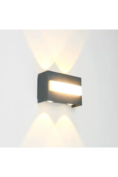 edc Lampă de perete LED modernă IP65 neagră, 8W, lumină caldă, 8 x 47 x 118 cm