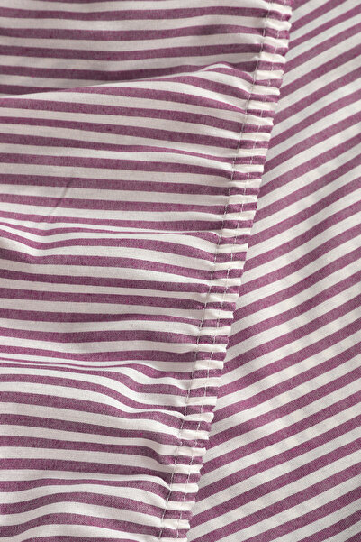 Larispera Double Fitted Sheet Set Cotton Yarn Dyed 180X200Cm Buttoned Pillowcase (50X70Cm2Pcs)